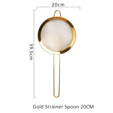 Gold Colander, Stainless Steel Spoon, Egg Separator