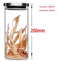 Glass Jar Container with Stainless Steel Cover for Cereals, Spices, Coffee etc