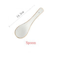 Ceramic Gold Plated Edge Tableware Set