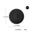 Black Ceramic Dinner Plate