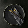 Black Ceramic Dinner Plate