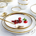 Ceramic Gold Plated Edge Tableware Set