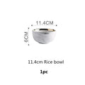 Gold Marble Ceramic Dishes