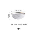 Gold Marble Ceramic Dishes