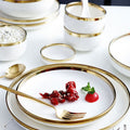 Ceramic Gold Plated Edge Tableware Set