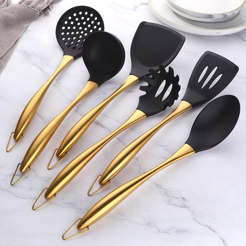 Golden Kitchen Utensil Set