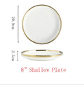 Ceramic Gold Plated Edge Tableware Set