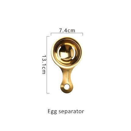 Gold Colander, Stainless Steel Spoon, Egg Separator