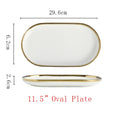 Ceramic Gold Plated Edge Tableware Set