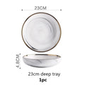 Gold Marble Ceramic Dishes