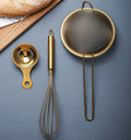 Gold Colander, Stainless Steel Spoon, Egg Separator
