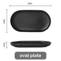 Black Matte Gold Edge Dinnerware Set
