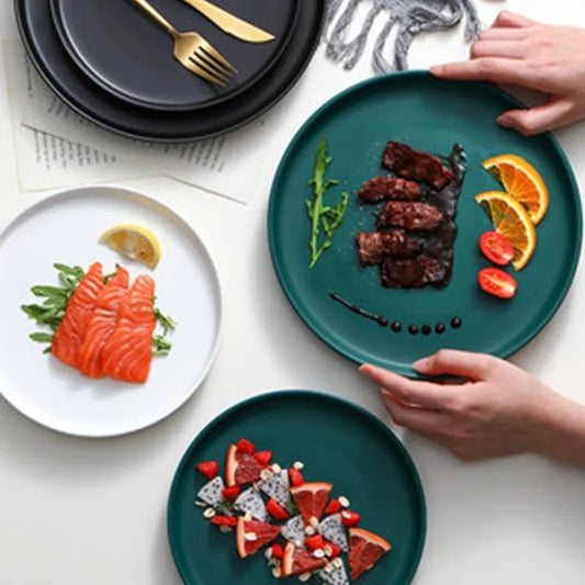 Round Matte Ceramic Tableware