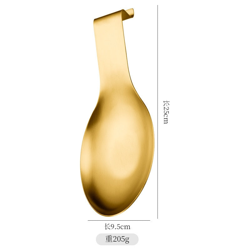 Gold-plated stainless steel spoon