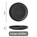 Black Matte Gold Edge Dinnerware Set