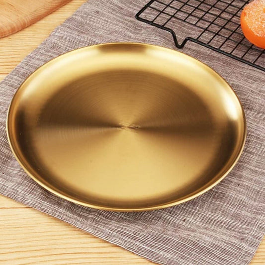 European Style Gold Dining Plate / Serving Dishes