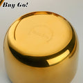 Gold Stainless Steel Seasoning, Spice, Salt and Sugar Condiment Pot Set