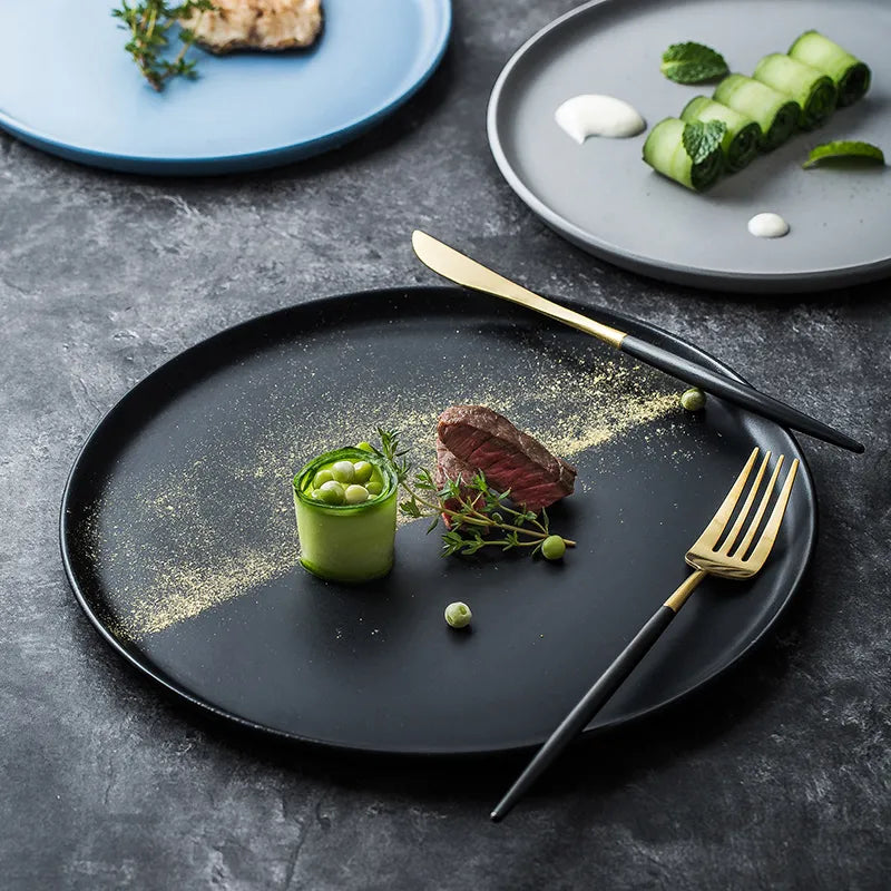 Round Matte Ceramic Tableware