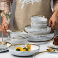 Gold Marble Ceramic Dishes