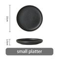Black Matte Gold Edge Dinnerware Set