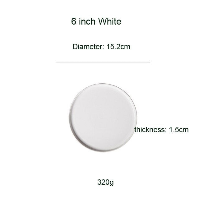 Round Matte Ceramic Tableware