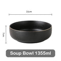 Black Matte Gold Edge Dinnerware Set