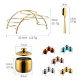 Gold Stainless Steel Seasoning, Spice, Salt and Sugar Condiment Pot Set