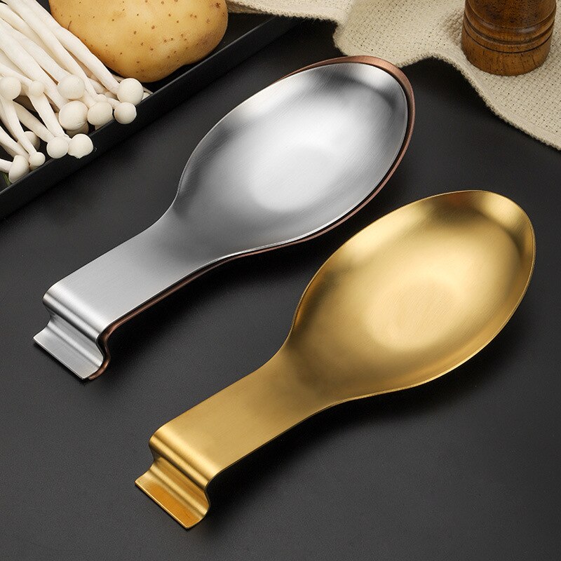 Gold-plated stainless steel spoon