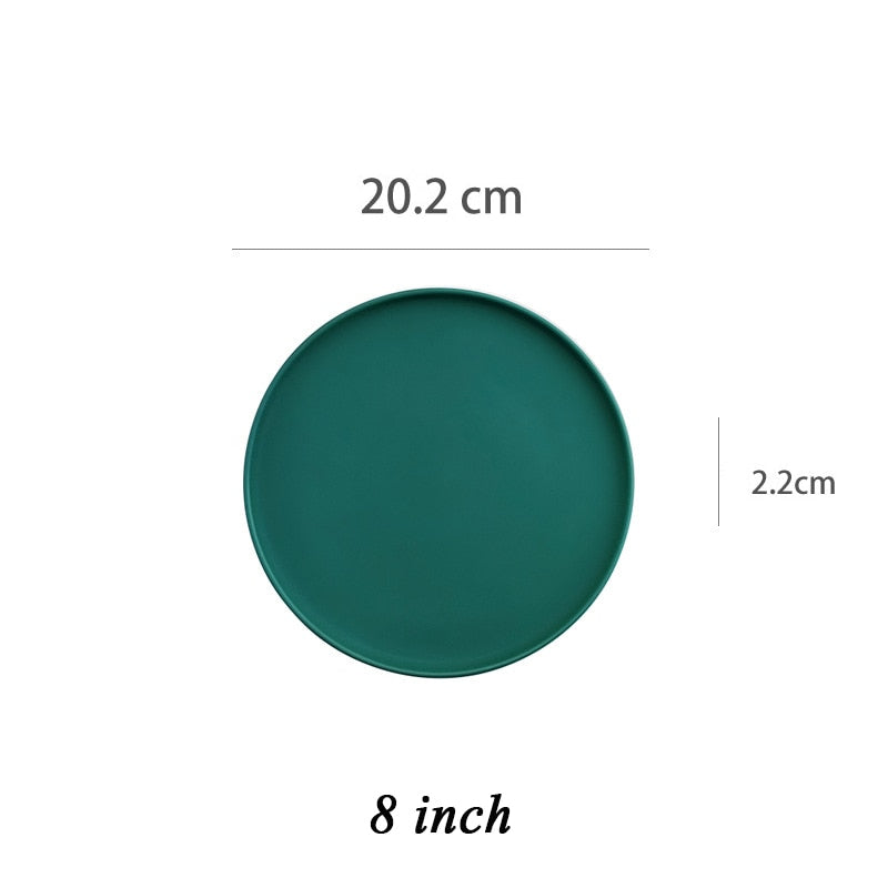 Round Matte Ceramic Tableware