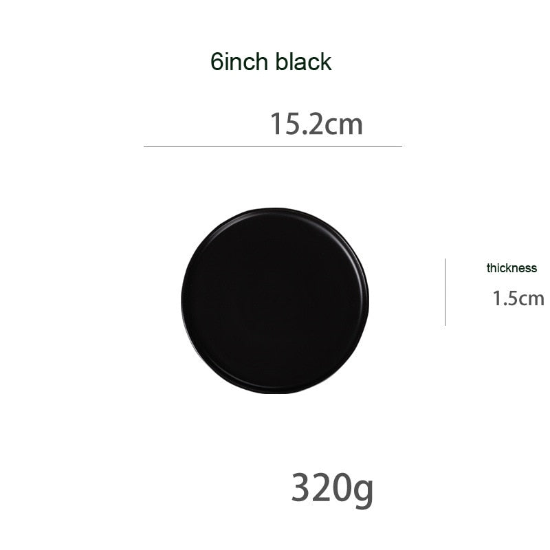 Round Matte Ceramic Tableware
