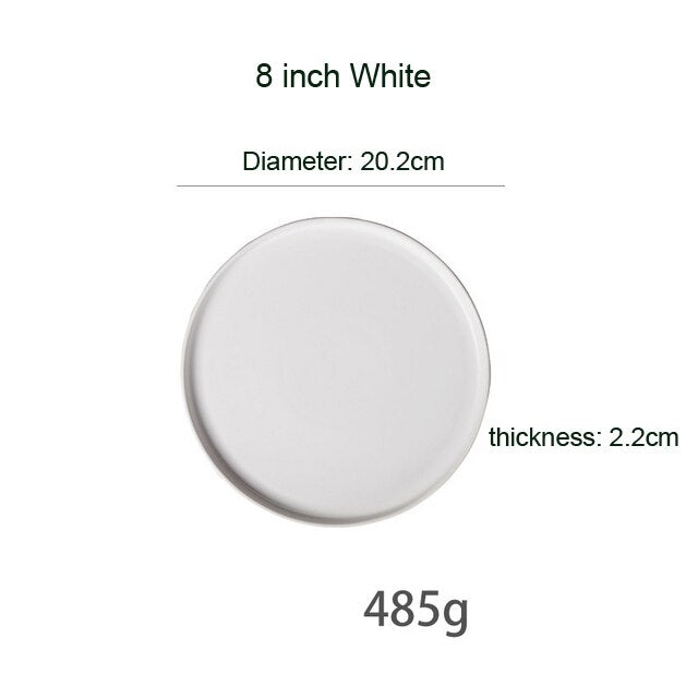 Round Matte Ceramic Tableware