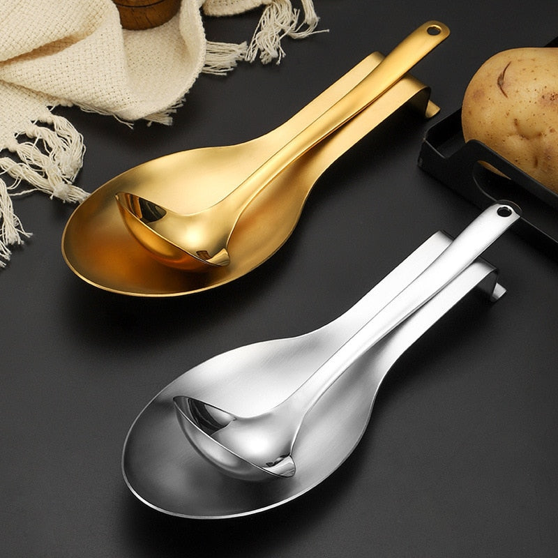 Gold-plated stainless steel spoon