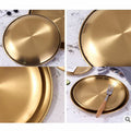 European Style Gold Dining Plate / Serving Dishes
